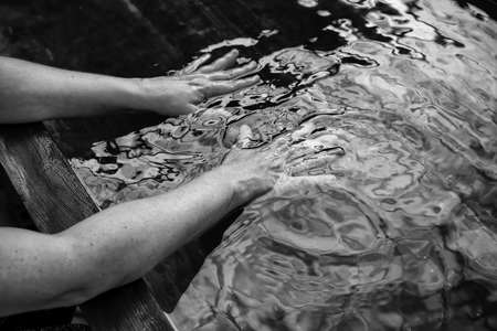 Detail of medicinal waters, high salt content, therapy