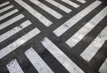 Detail of signal for pedestrians on the asphalt, road safetyの写真素材