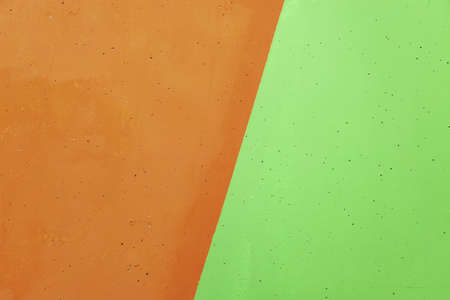 Detail of wall painted in two colors, decoration and textureの写真素材