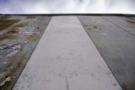 Detail of rust and abandoned on a metal wallの写真素材