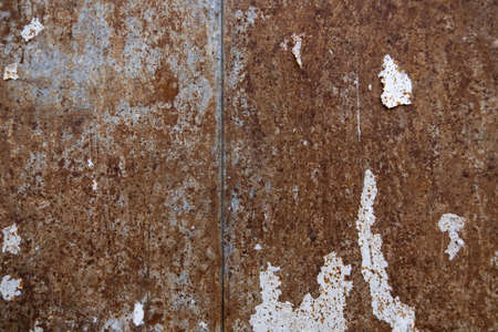 Detail of rust and abandoned on a metal wall