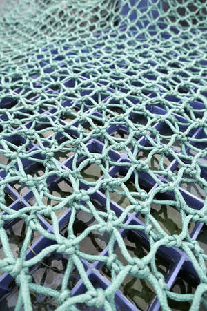 Detail of old nets for fishing in a traditional way