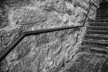Exterior stairs detail, pedestrian access