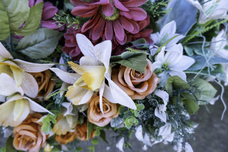 Detail of offering and memory for dead people, sadness