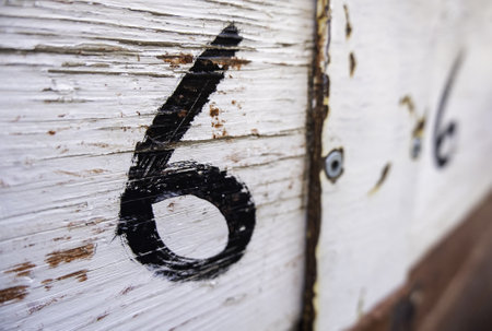 Detail of even number of information in an old woodの写真素材