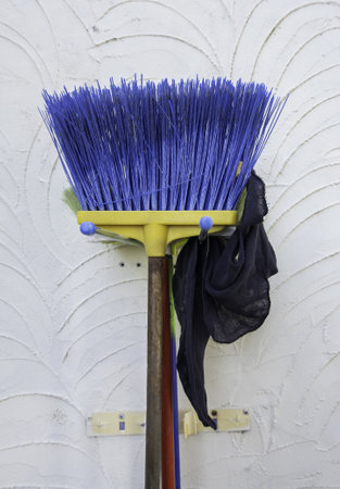Detail of old and damaged scoop, cleaning toolの写真素材