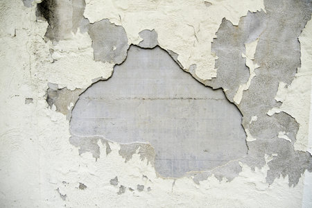 Detail of cladding and decoration on a wall outsideの写真素材