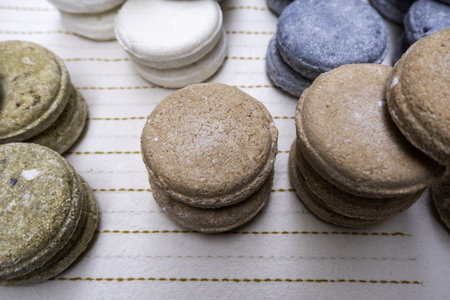 Detail of handmade aromatic soaps, hygiene and cleaning