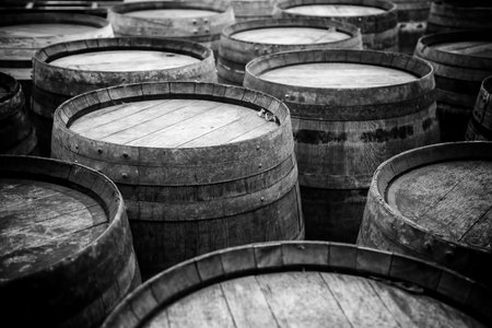 Detail of antique storage for wine and alcoholic beveragesの写真素材