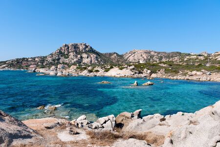 color and transparency of the sea of Sardiniaの写真素材