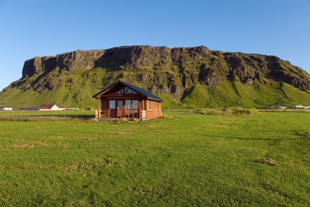 Cottage in village Vik Velliの写真素材