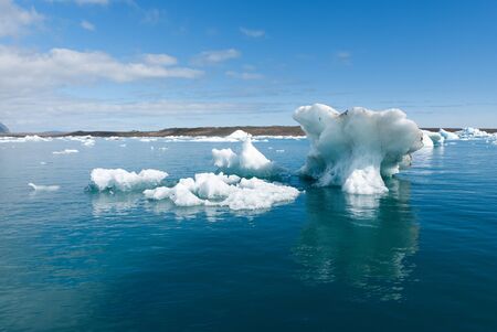 iceberg lake with strange shapes Jokulsarlon