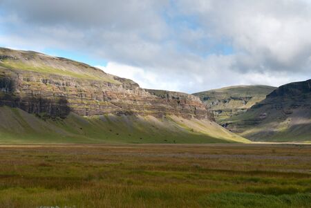 mountains in the south of Icelandの写真素材