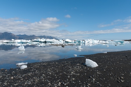 view of the lake in Iceland Jokulsarlon
