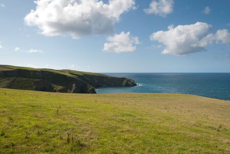view of the sea at port isaac in cornwallの写真素材
