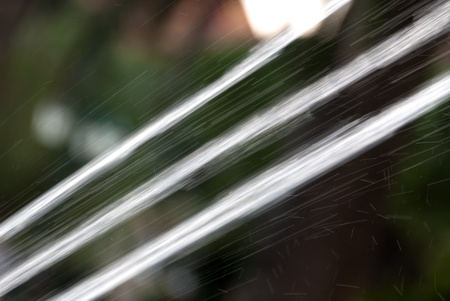 three jets of water from a fountainの写真素材