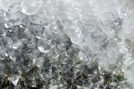 ice in the form of bubbles as meltsの写真素材