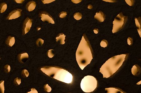 play of light and shade in a stone lampの写真素材