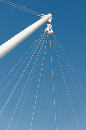  the steel cables on derrick of Genovaの写真素材