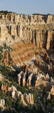 vertical overview of Bryce Canyon National Park in Utah in the United States of Americaの写真素材