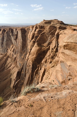 marble walls in the horseshoe bend in Utah in the United States of Americaの写真素材