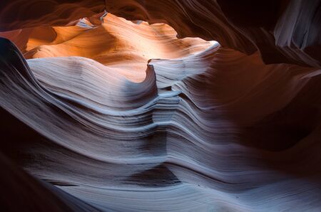 colors and shapes in the Antelope Canyon in Arizonaの写真素材
