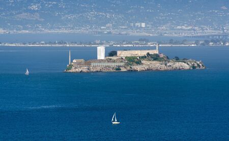 Alcatraz prison in San Francisco, Californiaのeditorial素材