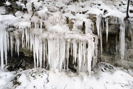 icicles on the Apennines of Emilia Romagnaの写真素材