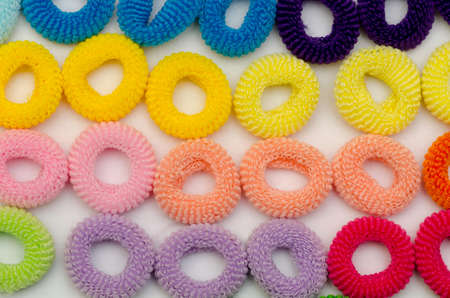 hair bands of many colorsの写真素材