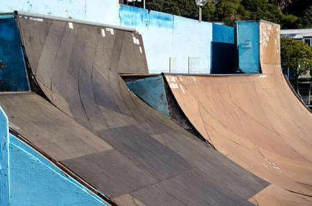 pista da skateboard a Genova in Italiaの写真素材