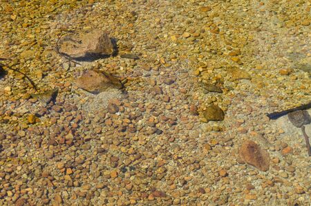 stones in the river in Yosemite National Park in California