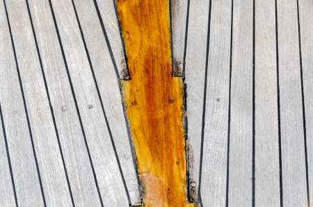 detail of the floor of a yachtの写真素材