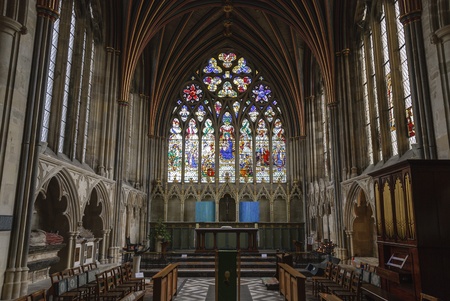 Exeter Cathedral in the south of Englandのeditorial素材