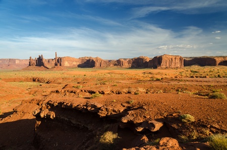 landscape in Monument Valley at Sunsetの写真素材