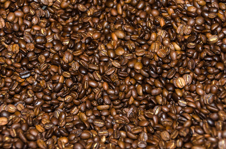 coffee beans in a roaster at Granville in Vancouver