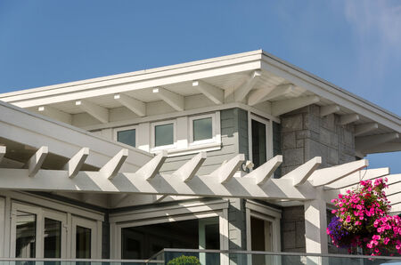 Architecture of a wooden building in Richmond in Vancouverのeditorial素材