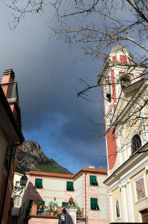 Church in Bargone in Liguriaの写真素材