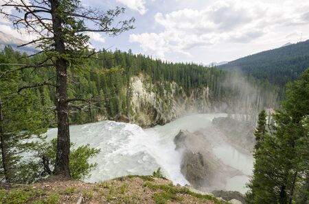 Wapta falls near Lake Louise in Canada