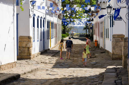 colors and architecture in Paraty in Brazilのeditorial素材