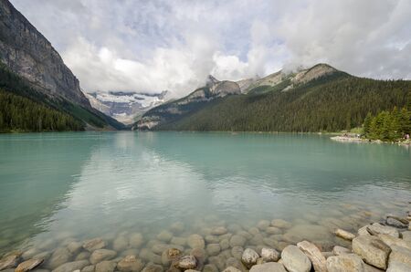 landscape of lake louise in Alberta Canadaの写真素材