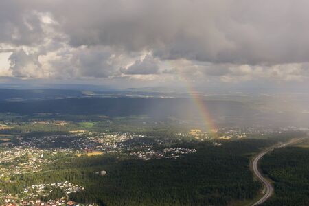 aerial view of the surroundings of Oslo in Norwayの写真素材