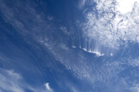 sky and clouds on the Lysefjord in Norwayの写真素材
