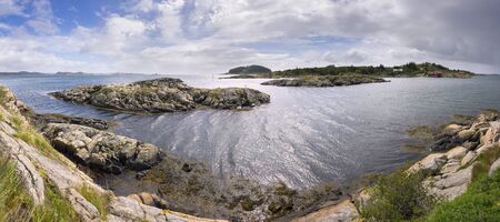 overview of Loshvan coast in Norwayの写真素材