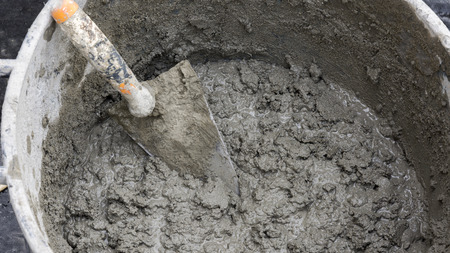 renovation construction site on the roof of a buildingの写真素材