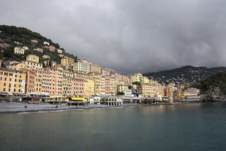 Village of Camogli in Genoa in Italyのeditorial素材