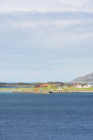 panorama on the coast of Reine at Lofoten island in Norwayの写真素材