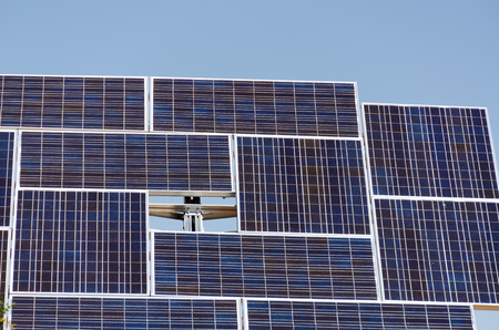 solar panels at the Grand Canyon in Americaの写真素材