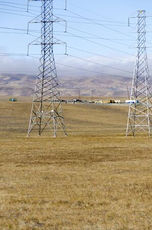 wind turbines in wind farm in Livermore Golden Hill California in the United States of America
