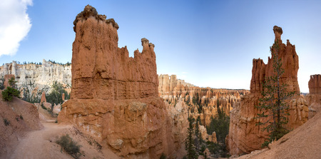landscape on the bryce canyon in the united states of americaの写真素材