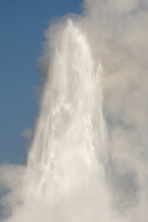 Geyser in Yellowstone National Park in Wyomingの写真素材